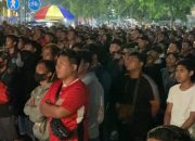 Nobar Piala Asia, Warga Di Jombang Padati Jalan Wahid Hasyim