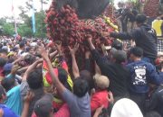 Tradisi Andum Buah Manggis, Ribuan Warga di Jombang Saling Berdesakan Berebut 2 Ton Buah Manggis Yang Dibagikan Secara Gratis