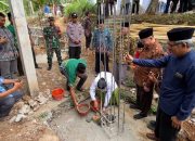 Ketua Muhammadiyah Jatim Letakkan Batu Pertama Relokasi Masjid Al Huda di Wonosalam Jombang