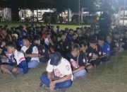 183 Remaja Geng Batandos Yang Ditangkap di Wonosalam Dibawa ke Polres Jombang